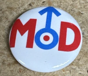 VINTAGE MOD 1" BADGE BUTTON PINBACK PIN UK ROCK SKINHEAD PUNK 2TONE SKA - Picture 1 of 2
