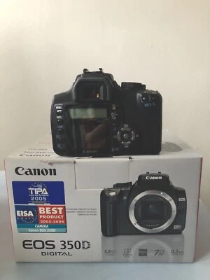 Canon EOS 350D / Digital Rebel XT 8.0MP Digital SLR Camera - Black (Body Only) - Image 1 of 2
