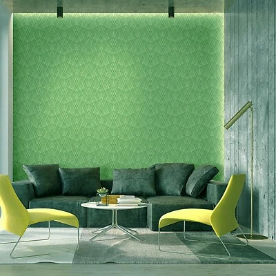  Lamborghini geometric Hexagon heavy textured light green metallic Wallpaper 3D  - Image 1 of 4