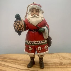 Jim Shore BABBO NATALE LANTERNA decorazione natalizia 6002737 vacanze - Foto 1 di 7