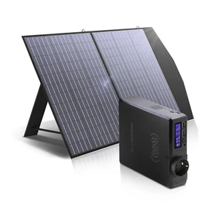 Banco de energía solar ALLPOWERS 200W Powerstation con panel solar 100W para iPhone portátil - Imagen 1 de 8