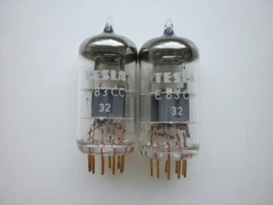 Vintage Tesla E83CC/12AX7 Gold Pins Röhren NOS gleiches Datum 2 Stück V. 1976 - Bild 1 von 3