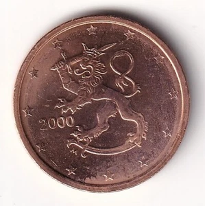 2 Cent Münze Finnland - 2000 - "Löwe mit Schwert und Krone" - Bild 1 von 2