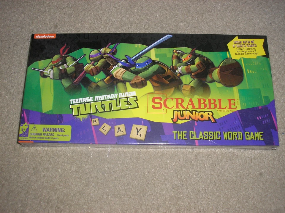New Sealed Nickelodeon Teenage Mutant Ninja Turtles Scrabble Junior Game Hasbro - Image 1 of 1