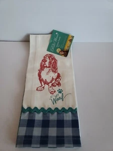 The Pioneer Woman Woof Kitchen Towels. Charlie Basset Hound on 1 Towel. New - Picture 1 of 4