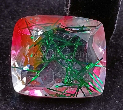 65.90 CT Cushion BI Color Rutilated Quartz Ametrine Doublet EGL Loose Gems 5MRM - Image 1 of 4