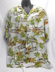 George Hawaiian Casual Button Front Short Sleeve Button Shirt Size XL - Picture 1 of 3