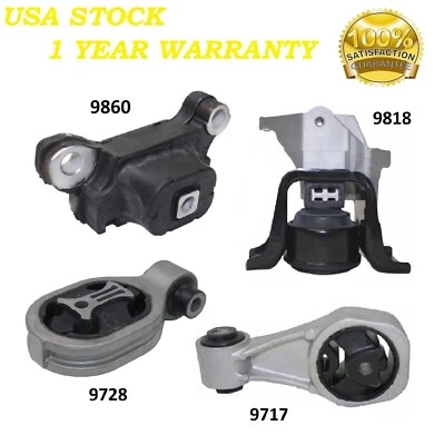 Montaje de motor delantero y trasero 4 piezas para Nissan Juke 2011-2015 1,6 L 2x2 - transmisión automática Foto 1 de 4