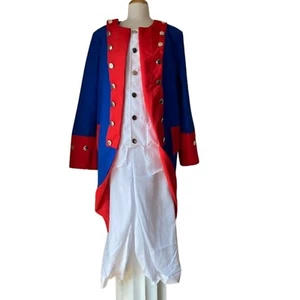 New Patriot George Washington Uniform Blue /Red Lapel Replica Coat - Picture 1 of 6