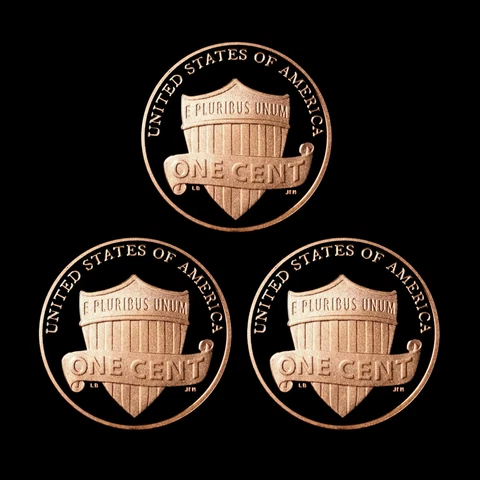 2013 S Lincoln Shield Penny Mint Proof ~ Deep Cameo ~ Set of Three U.S. Coins Cover