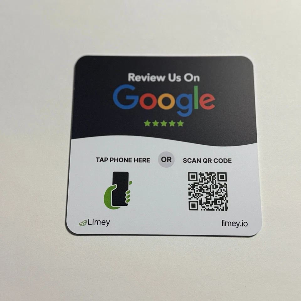 10-Pack Google Review Plates – Matte Finish | NFC + QR | Table Display - Image 1 of 1