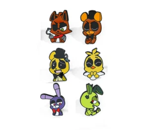 6 Five Nights At Freddy’s Charakter Pin Blindbox Brosche Rucksack Abzeichen FNAF - Bild 1 von 10