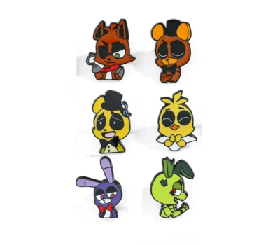 6 Insignias Mochila Broche Caja Ciega Pin Personaje Five Nights At Freddy’s FNAF Foto 1 de 4