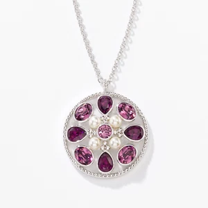 Touchstone Crystal Jewelry Women's Garden Magic Pendant, Purple - Picture 1 of 1
