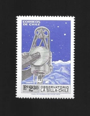 SELLO CHILE 1973 SOFICH # 829 MNH OBSERVATORIO ASTRONÓMICO ESPACIAL LA SILLA Foto 1 de 2