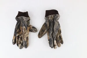 Vintage 90s Streetwear Distressed Soft Cloth Camouflage Insulated Gloves XL USA - Picture 1 of 6