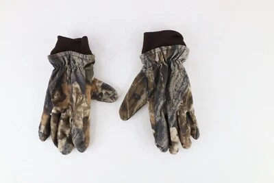 Vintage 90s Streetwear Distressed Soft Cloth Camouflage Insulated Gloves XL USA - Image 1 of 4