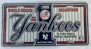 Vintage NEW YORK YANKEES 1999 World Series Collectors License Plate - Picture 1 of 2
