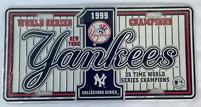 Vintage NEW YORK YANKEES 1999 World Series Collectors License Plate - Image 1 of 2