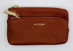 "ACCESSORIZE" Ladies soft faux leather tan coin purse wallet Unused Charity Sale - Picture 1 of 3