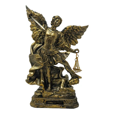 Estatua Oro San Miguel 12" - Resina Arcángel San Miguel 25336-12" Foto 1 de 3