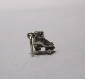 Vintage Sterling Silver Roller Skate Charm - New - Picture 1 of 4