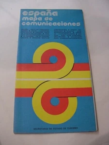 VTG 1978 SPAIN MAP - ESPANA MAPA DE COMUNICACIONES - Picture 1 of 5