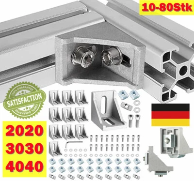Innenwinkel Außenwinkel Aluprofil Nut 6|8 Für 20x20 30x30 40x40 Profilverbinder - Bild 1 von 4
