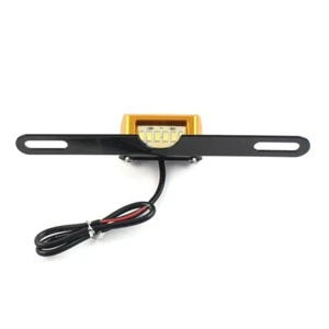 Yellow Aluminum LED License Plate Bracket Tail White Light For Suzuki Honda BMW - Bild 1 von 9