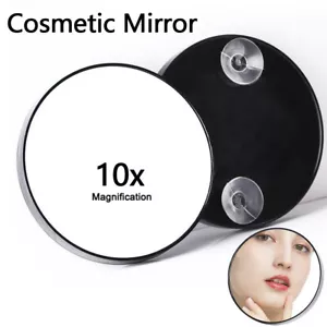 10X Magnifying Mirror Powerful Suction Cup Travel Makeup Shave Mirror Compact - Picture 1 of 8