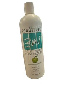 Vtg Condition 3 in 1 Moisturizing Conditioner Fresh Green Apple 17oz. FAST 2ship - Picture 1 of 2
