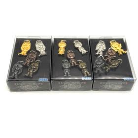 Vintage Sega Neon Genesis Evangelion Zipper Figure Charms New in Box Set (3) JPN