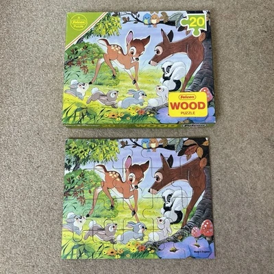 Vintage Bambi 20 Piece Wood Jigsaw Puzzle 1986 Disney Falcon - Image 1 of 4