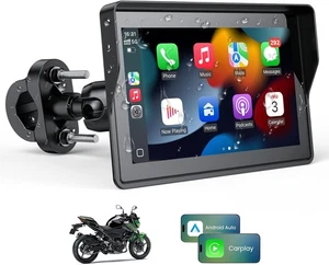 5'' Wireless Motorcycle Carplay GPS Navigation System with Apple Carplay&Android - Picture 1 of 9