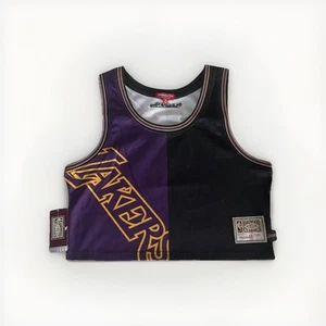 Mitchell & Ness Womens Los Angeles Lakers NBA Crop Top Jersey - Picture 1 of 11