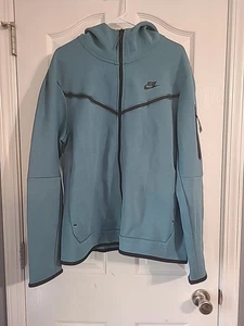 Nike Sportswear Tech Men's Size Large Mineral Teal Full Zip Hoodie CU4489-381 - Picture 1 of 6