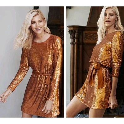 NEW Ramy Brook Hallie Sequin Mini Dress Size M Coppe Holidays Christmas New Year - Image 1 of 4