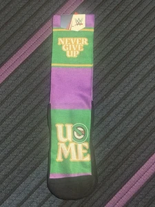 WWE NIGHT OF CHAMPIONS John Cena Rockem Socks Purple Saudi Arabia Authentic Rare - Picture 1 of 2