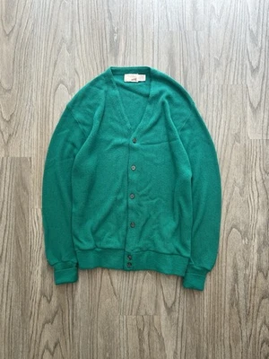 Cárdigan suéter vintage acrílico azul verdoso de The Fox Collection para hombre talla L Foto 1 de 3