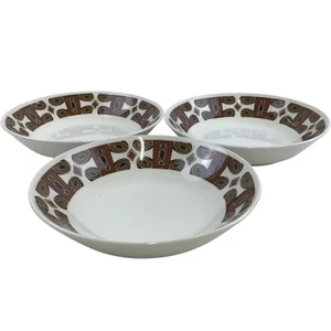 J&G Meakin Studio Bowls Set of 3 Vintage Maori Brown Pattern Ceramic 1960s - Picture 1 of 7