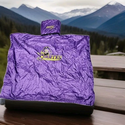 East Carolina Pirates Logo Purple Insulated Hooded Rain Poncho Adult - Image 1 of 4