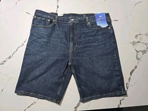 Levi's 405 Jean Shorts Dark Blue Men's Size 42 NWT  - Picture 1 of 3