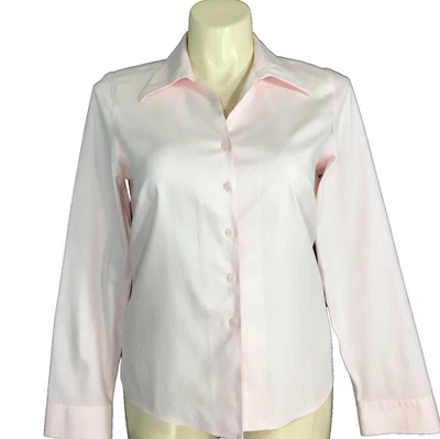 Jones Wear Shirt 18 Blush Pink Easy Care Long Sl Button Casual Career Travel LN - Image 1 of 4