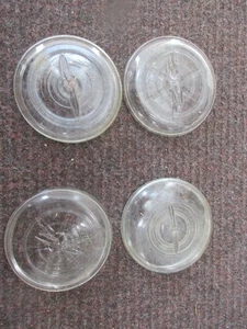 Tapas de vidrio transparente vintage para frascos de enlatado de fianzas de alambre - Lote de 4 - Imagen 1 de 3