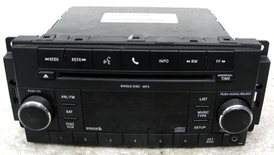 Dodge Dakota 10 11 CD Am/Fm radio 5091115 RES mp3 sat AUX Patriot Compass 10-14 - Image 1 of 4