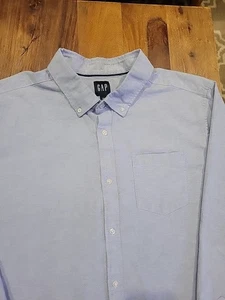 Camisa Oxford de manga larga azul con botones XXL de GAP para hombre  - Imagen 1 de 13