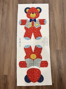 "Calico Teddy Bear" cut and sew fabric panel by Cranston Print Works Cut And Sew - Picture 1 of 3