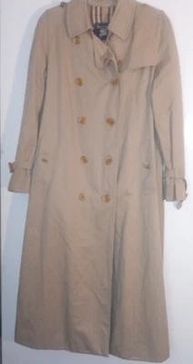 Burberry Trenchcoat Tan Women’s Sz 10 XL  w/belt Plaid Lining - Image 1 of 4