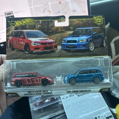 Hot Wheels Car Culture Mitsubishi Lancer & Subaru Forester  Premium Twin 2-Pack - Image 1 of 4