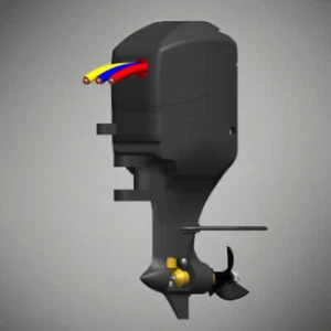 1:8 Racing 400 Outboard Motor Model Toy – High-Detail Boat Engine Replicajb - Picture 1 of 13